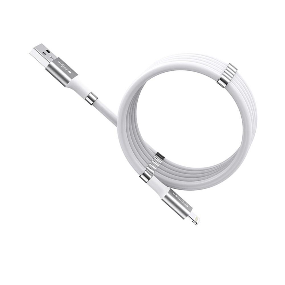 Magnetic Silicone Charge & Sync Cable - White