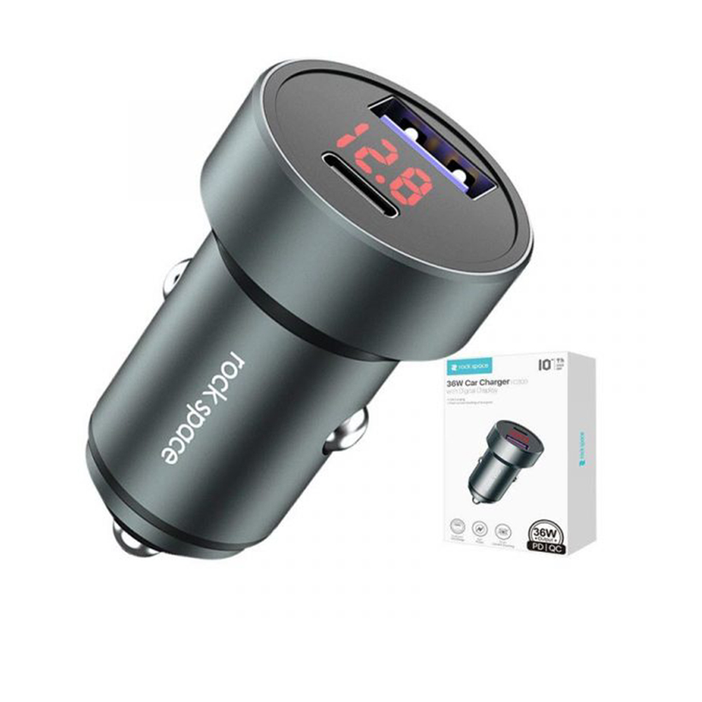 C300 36W Car Charger with Digital Display   