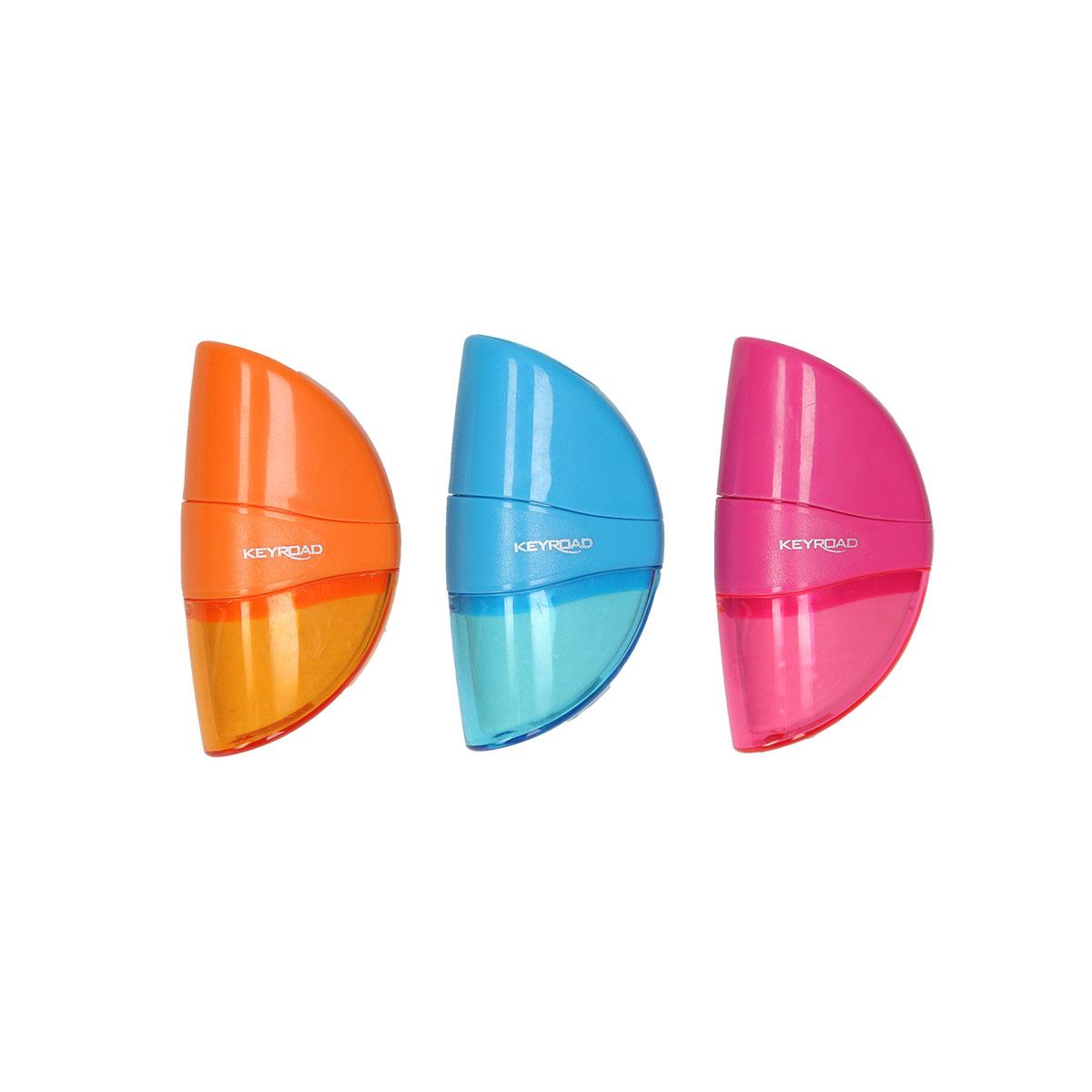 1 Hole Blister Sharpener & Eraser - Orange