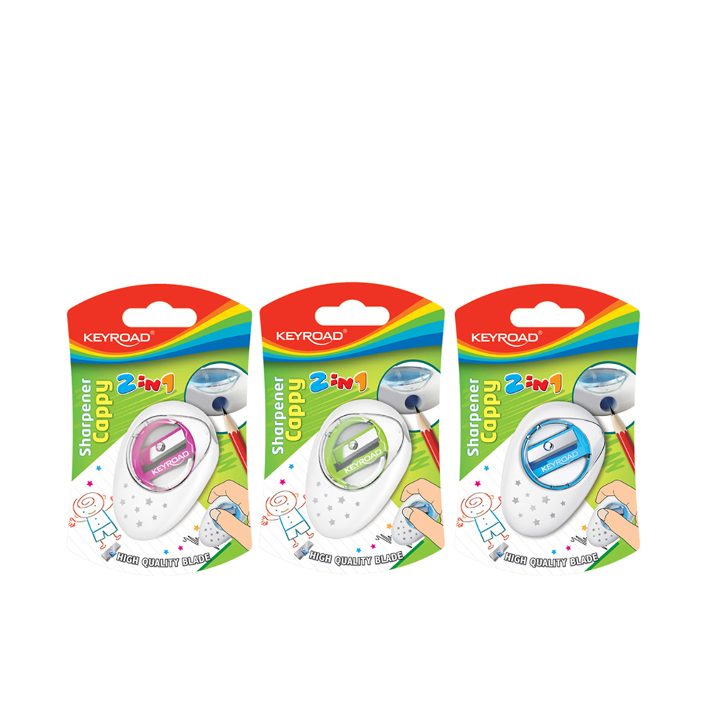1 Hole Blister Cappy Sharpener And Eraser