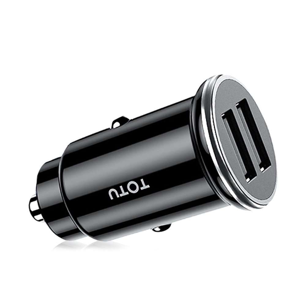 Mini Car Charger Dual USB - Black   