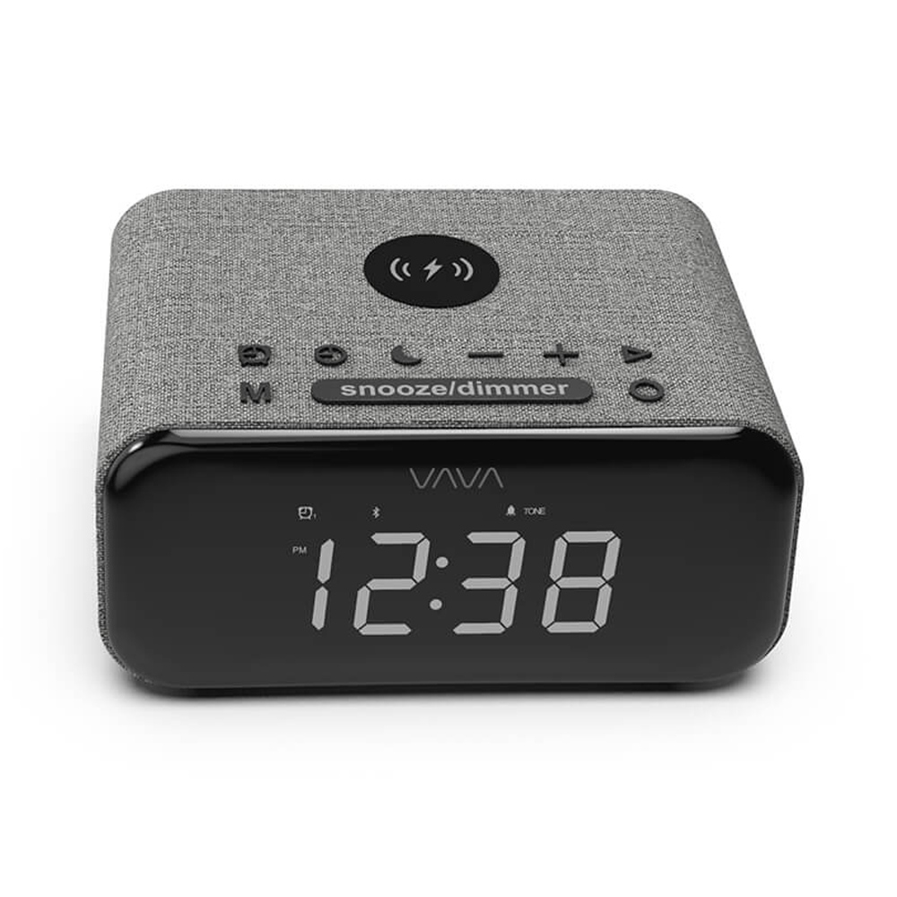 Wireless Bluetooth Speaker With Alarm Clock Wireless Charging - Black