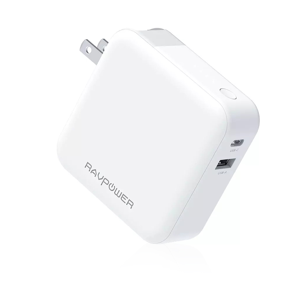 5000mAh AC+PD 8W+QC3.0 Power Bank (RP-PB101) - White