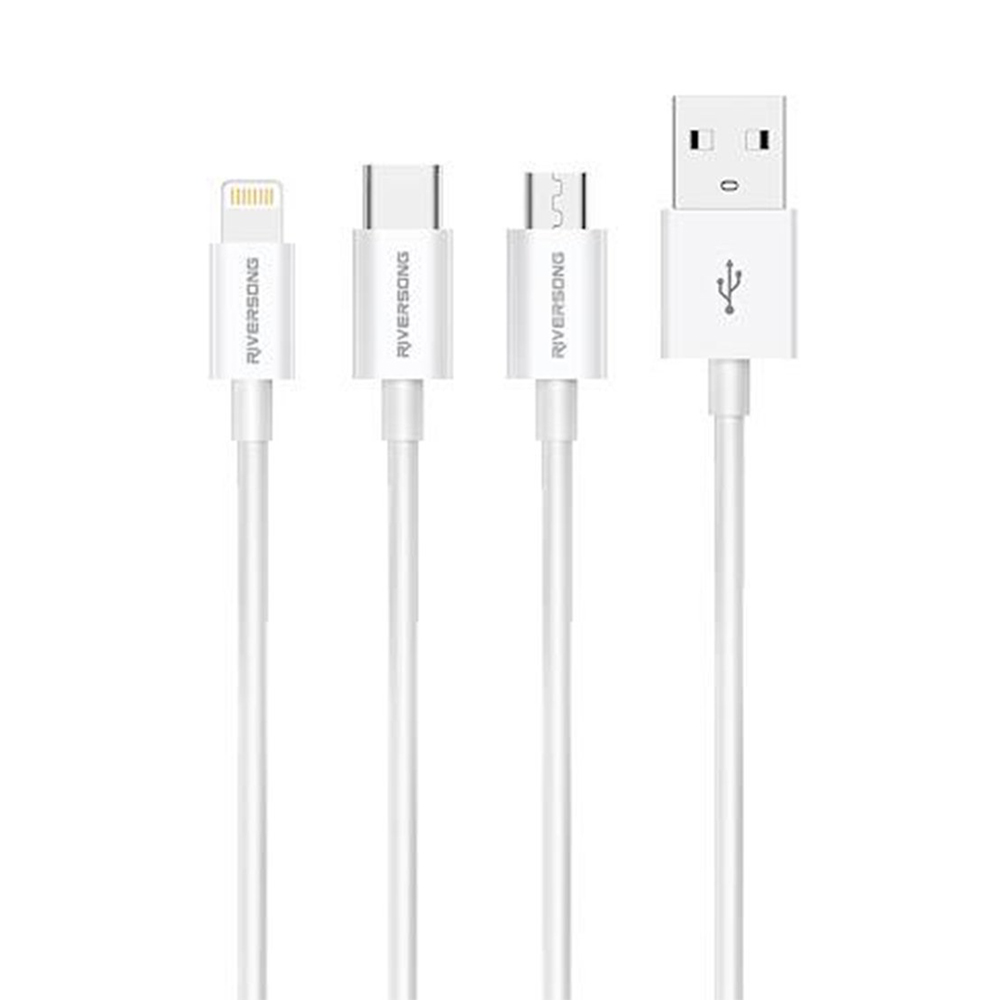 Lotus 3 In 1 Port Cable - Grey