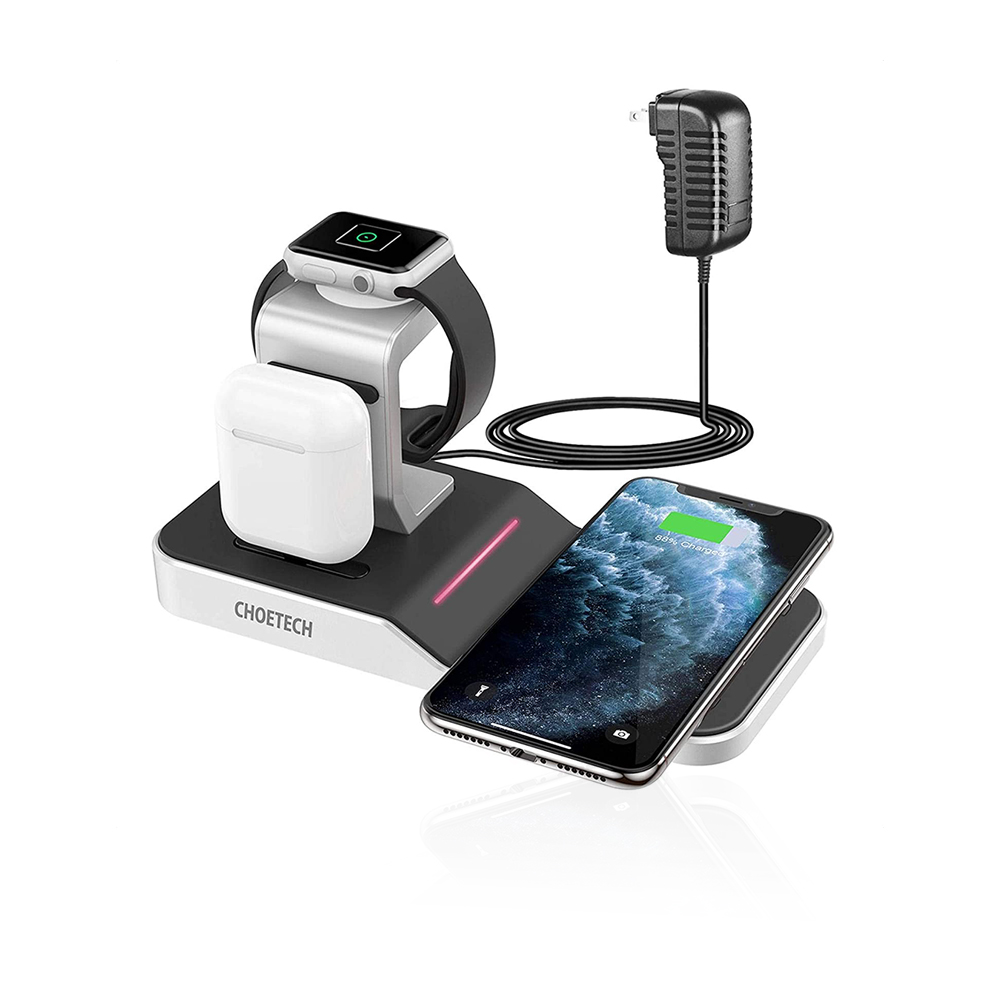 4 in 1 MFI Wireless Charging Dock - Silver