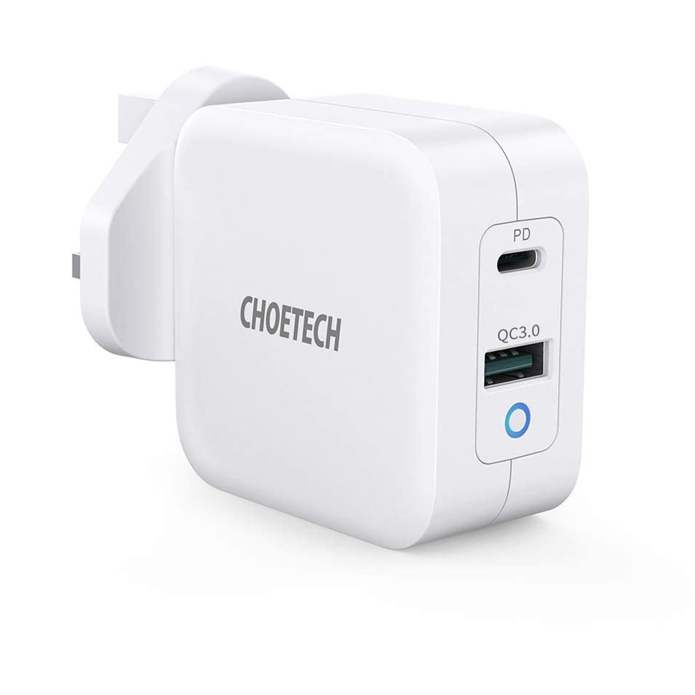 65W Dual USB C Port Charger - White