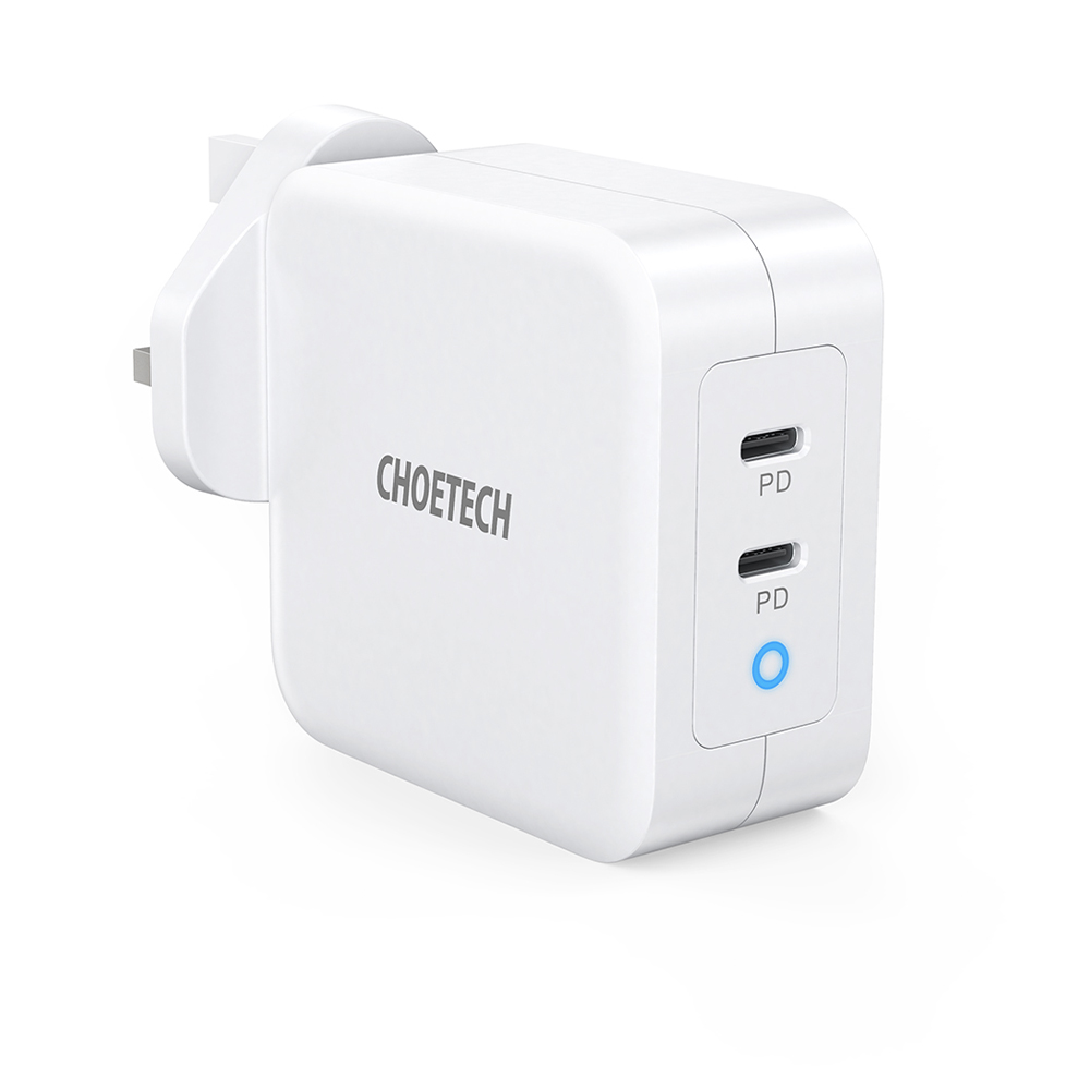 100W Dual USB C Port Charger – White