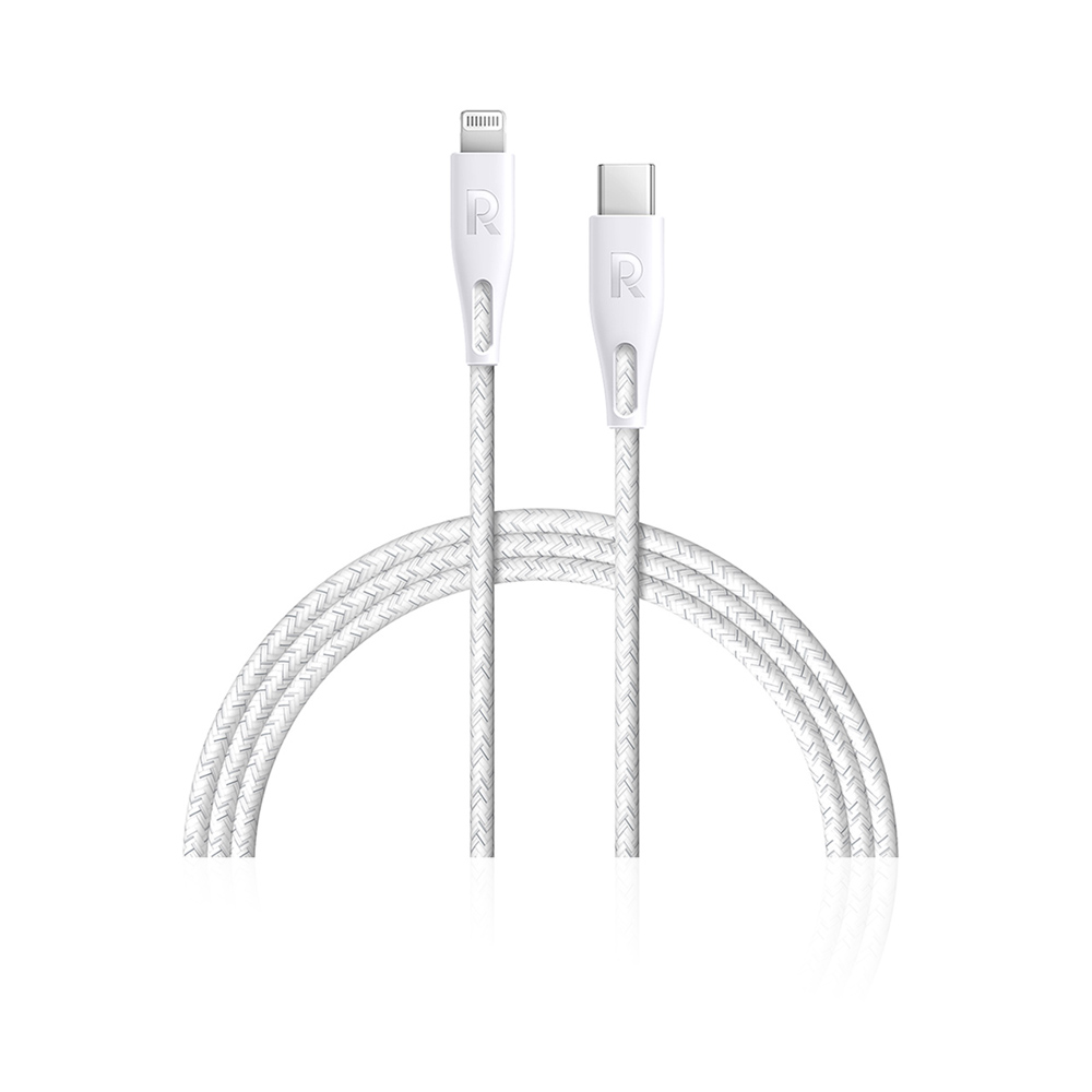 RP-CB1004WHI 1.2m Type-C to Lightning Cable Nylon - White 