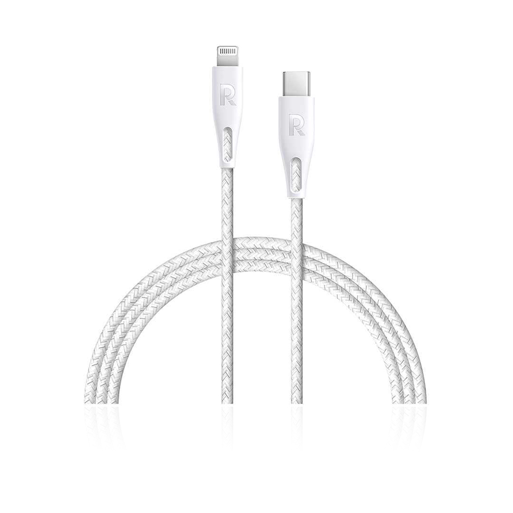 RP-CB1005WHI 2m Type-C to Lightning Cable Nylon - White