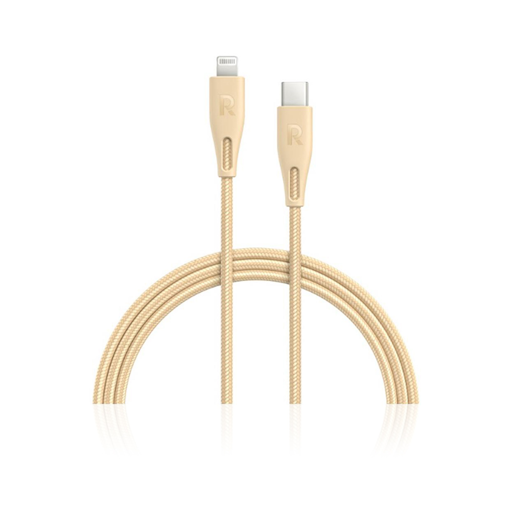 RP-CB1004GLD 1.2m Type-C to Lightning Cable Nylon - Gold
