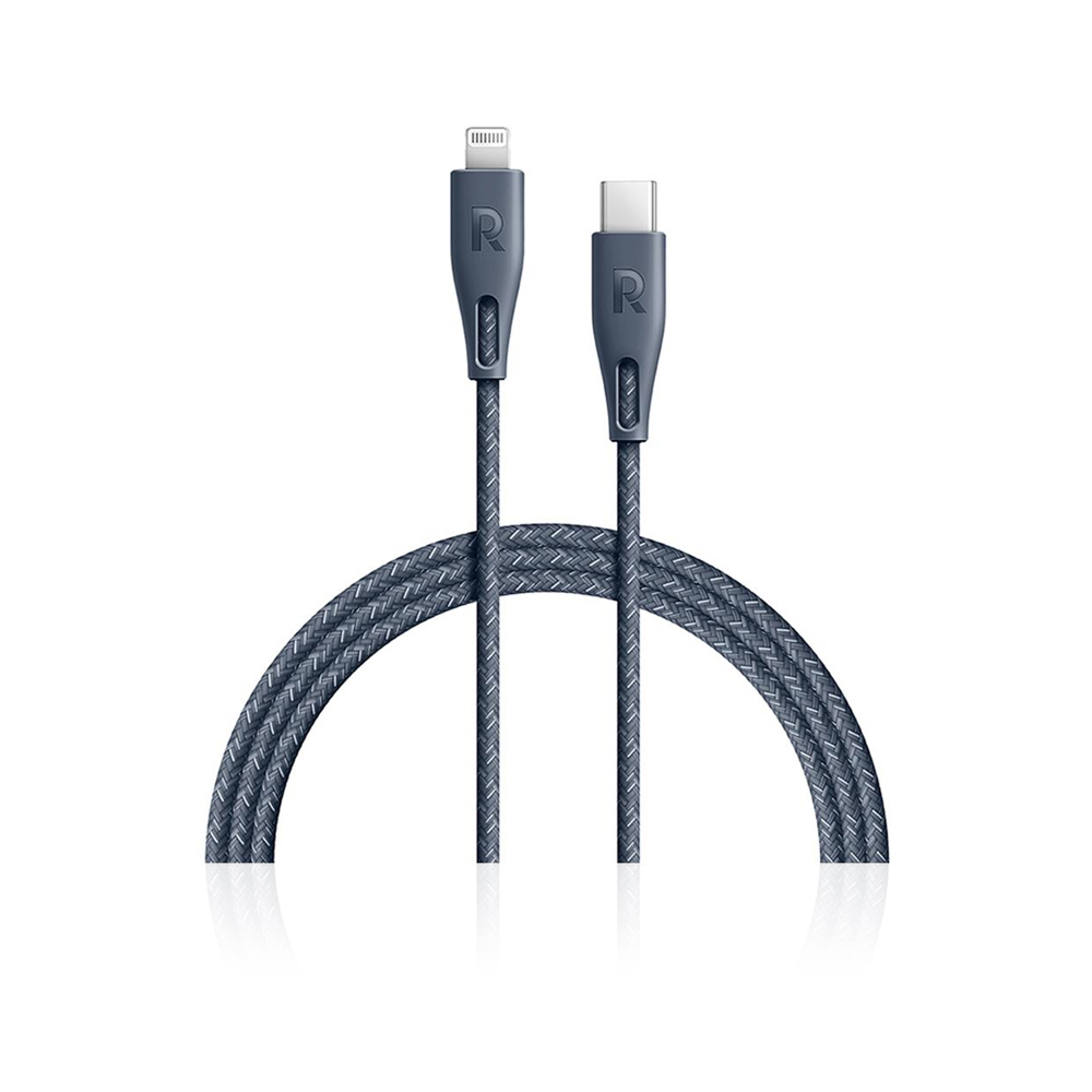 RP-CB1004GRY 1.2m Type-C to Lightning Cable Nylon - Grey