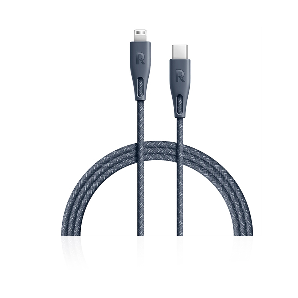 RP-CB1005GRY 2m Type-C to Lightning Cable Nylon - Grey