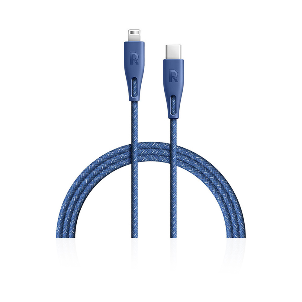 RP-CB1003BLU 0.3m Type-C to Lightning Cable Nylon - Blue