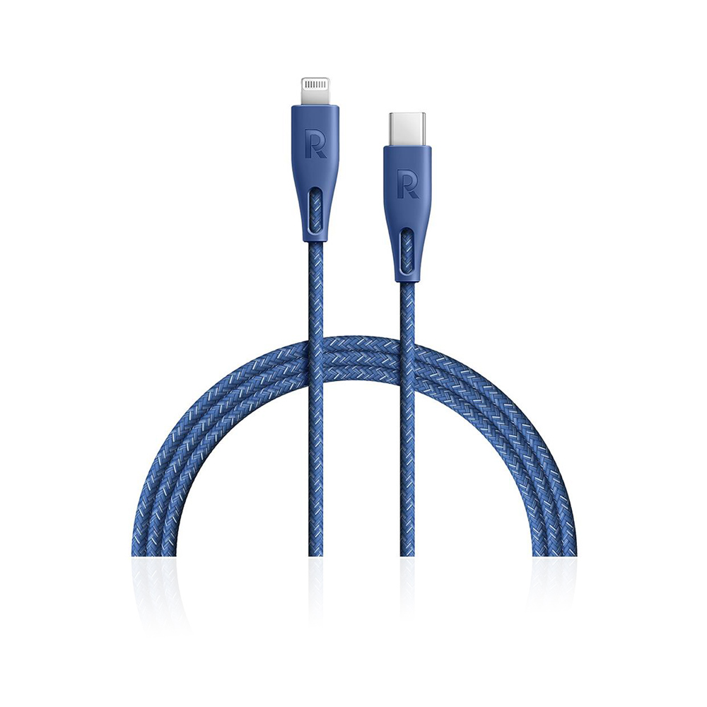 RP-CB1004BLU 1.2m Type-C to Lightning Cable Nylon -  Blue