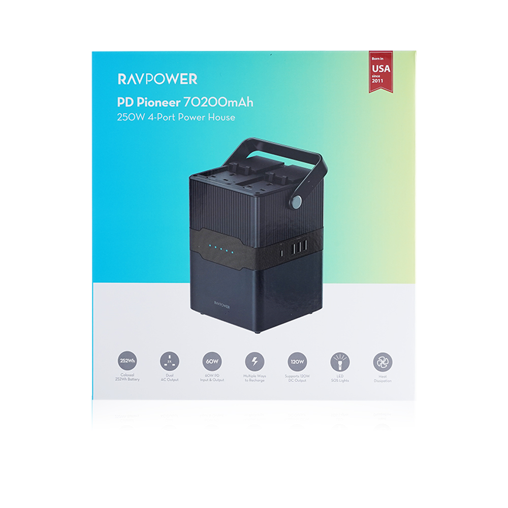 Pd Pioneer 70200Mah 300W 4-Port Power House Rp-Pb1010– Black