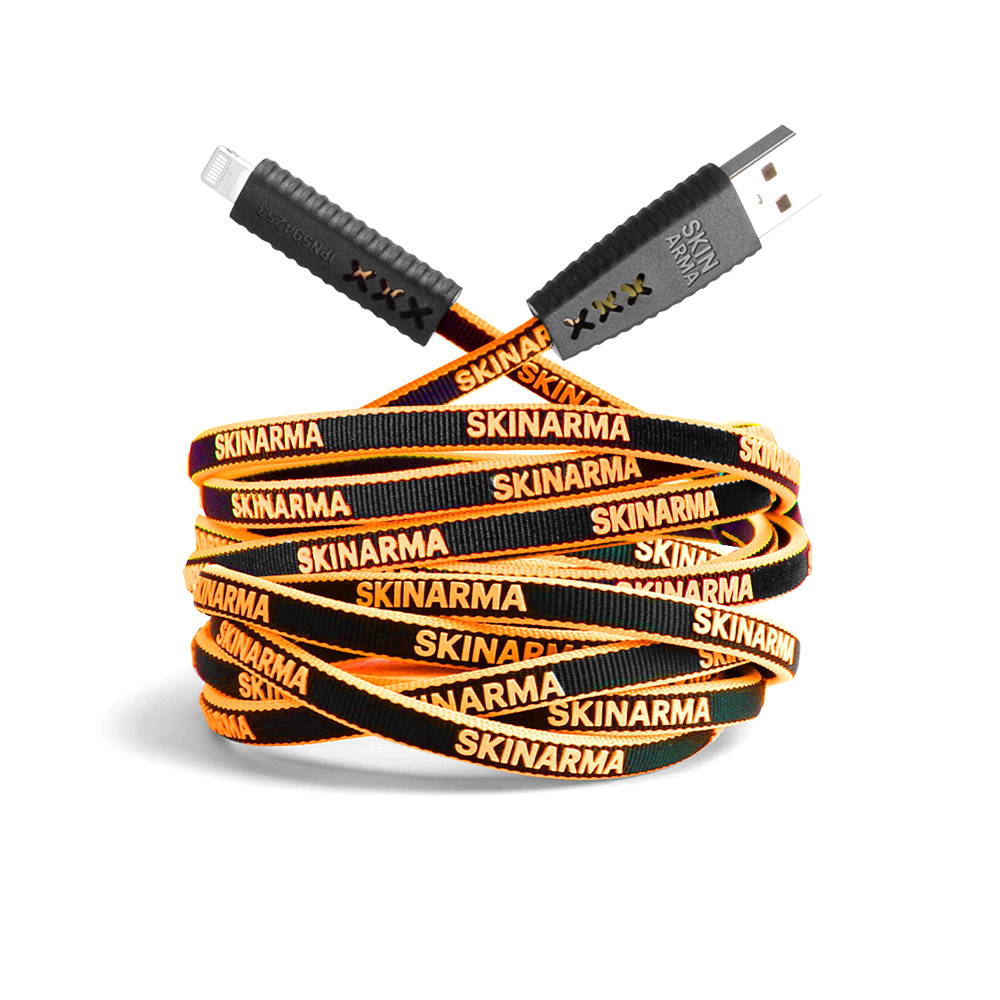 Tenso USB-A to Lightning Charging Cable - Neon Orange