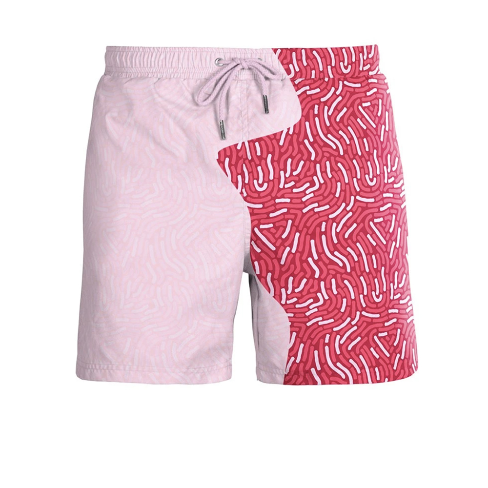 Swim Short For Kids - Pink And Red