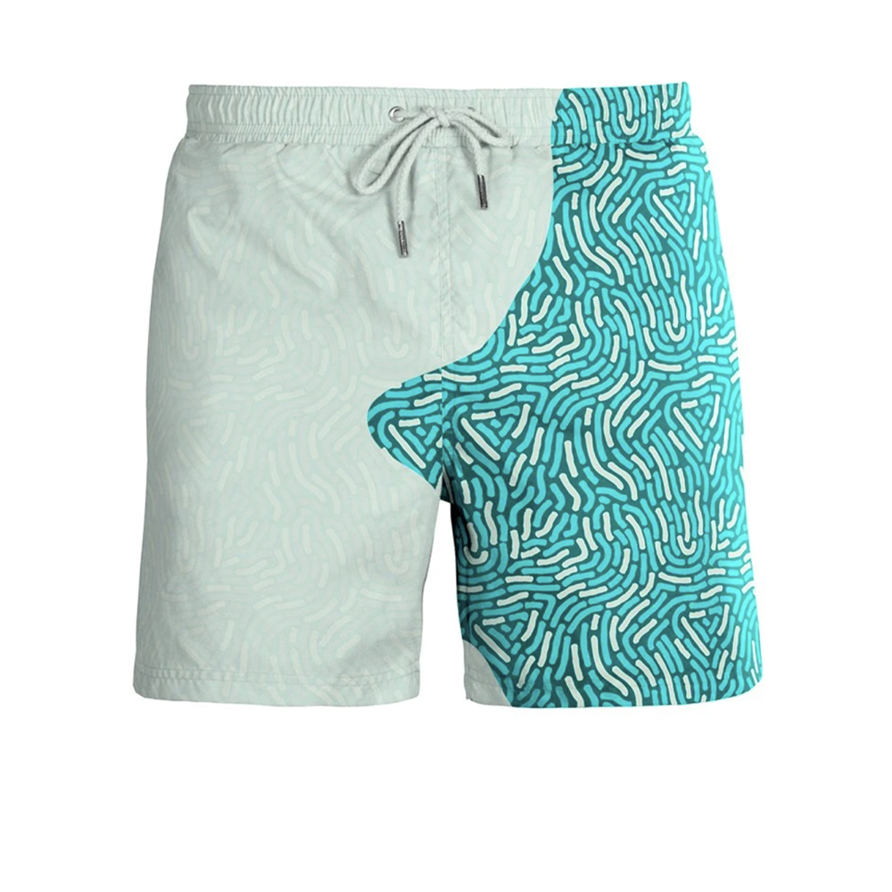 Swim Short For Kids - Mint And Turquoise