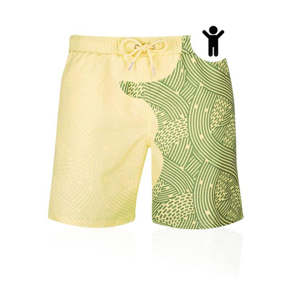Swim Shorts For Kids - Green Yellow