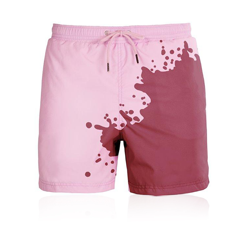 Swim Short For Kids - Bordeaux And Pink