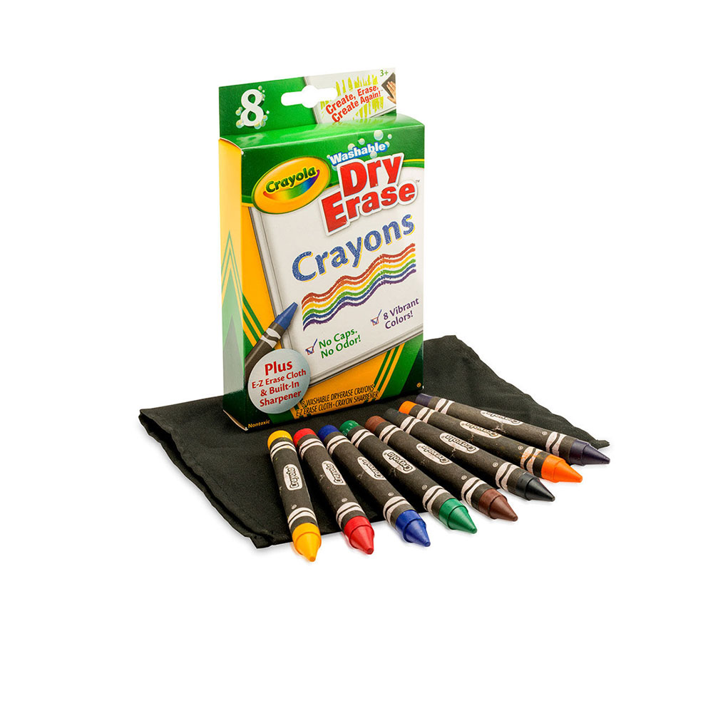 Dry-erase Crayons - 8 Colors - Large Size