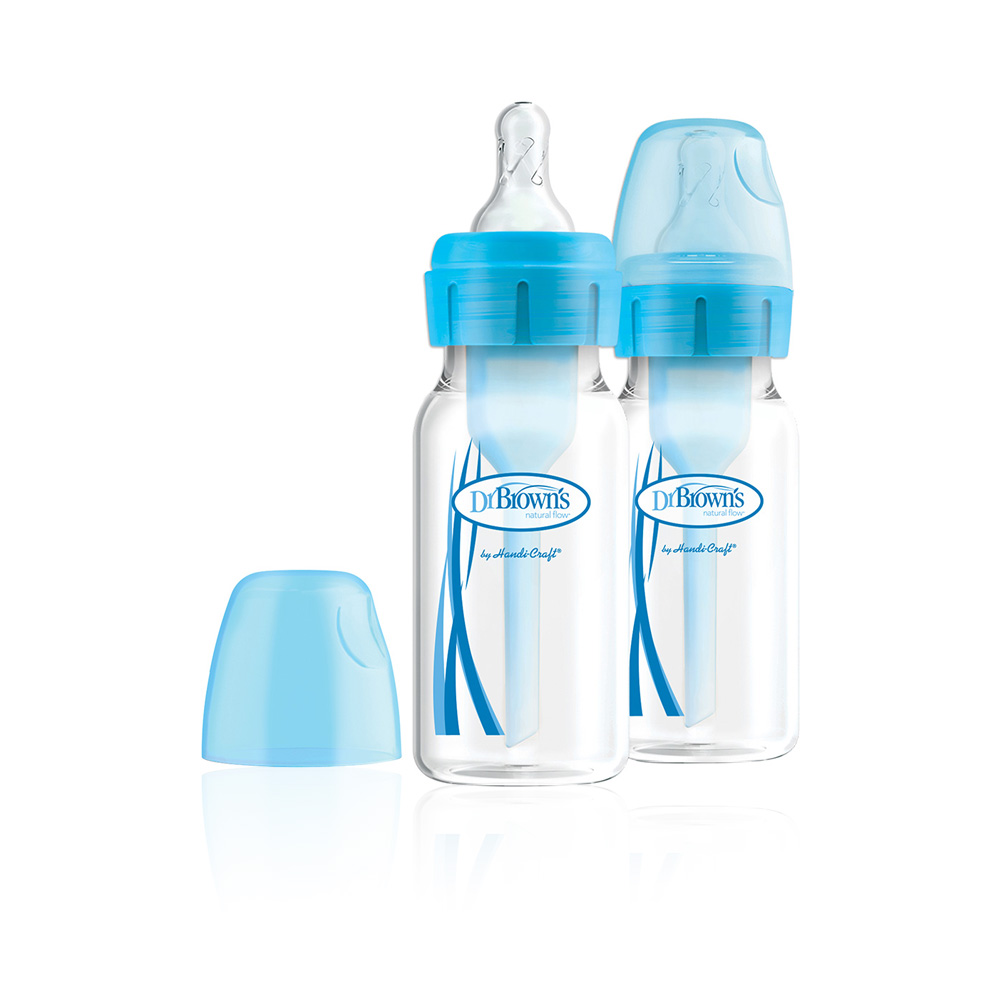 Narrow Neck Options Bottle - 2 X 120 Ml - Blue