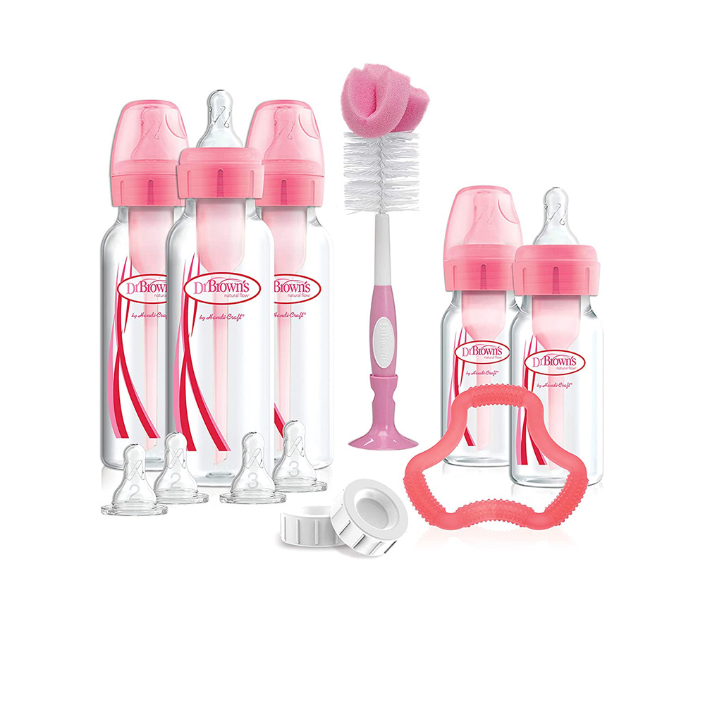 Pp Options Narrow Neck Bottle Gift Set - Pink