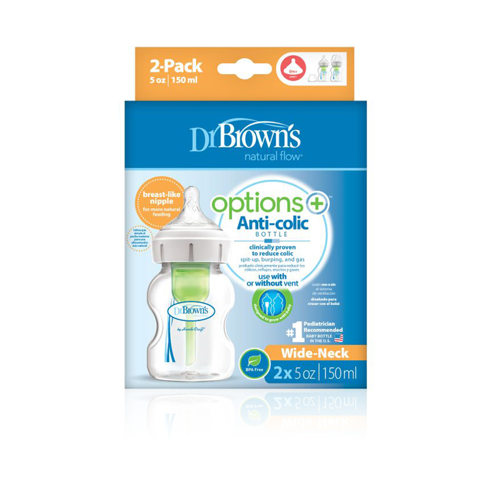Level 1 Options Wide Neck Feeding Bottle 0 Month - 150 Ml
