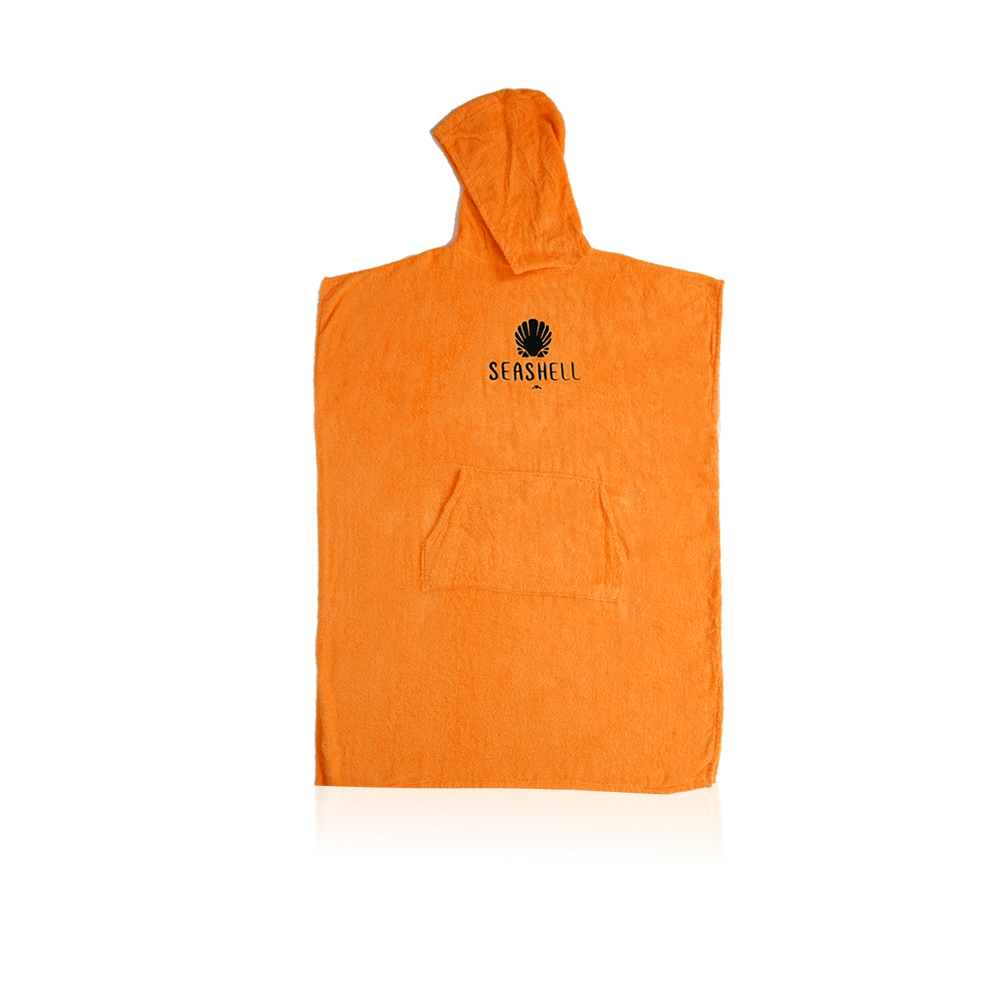 Hooded Beach Towel - Orange 