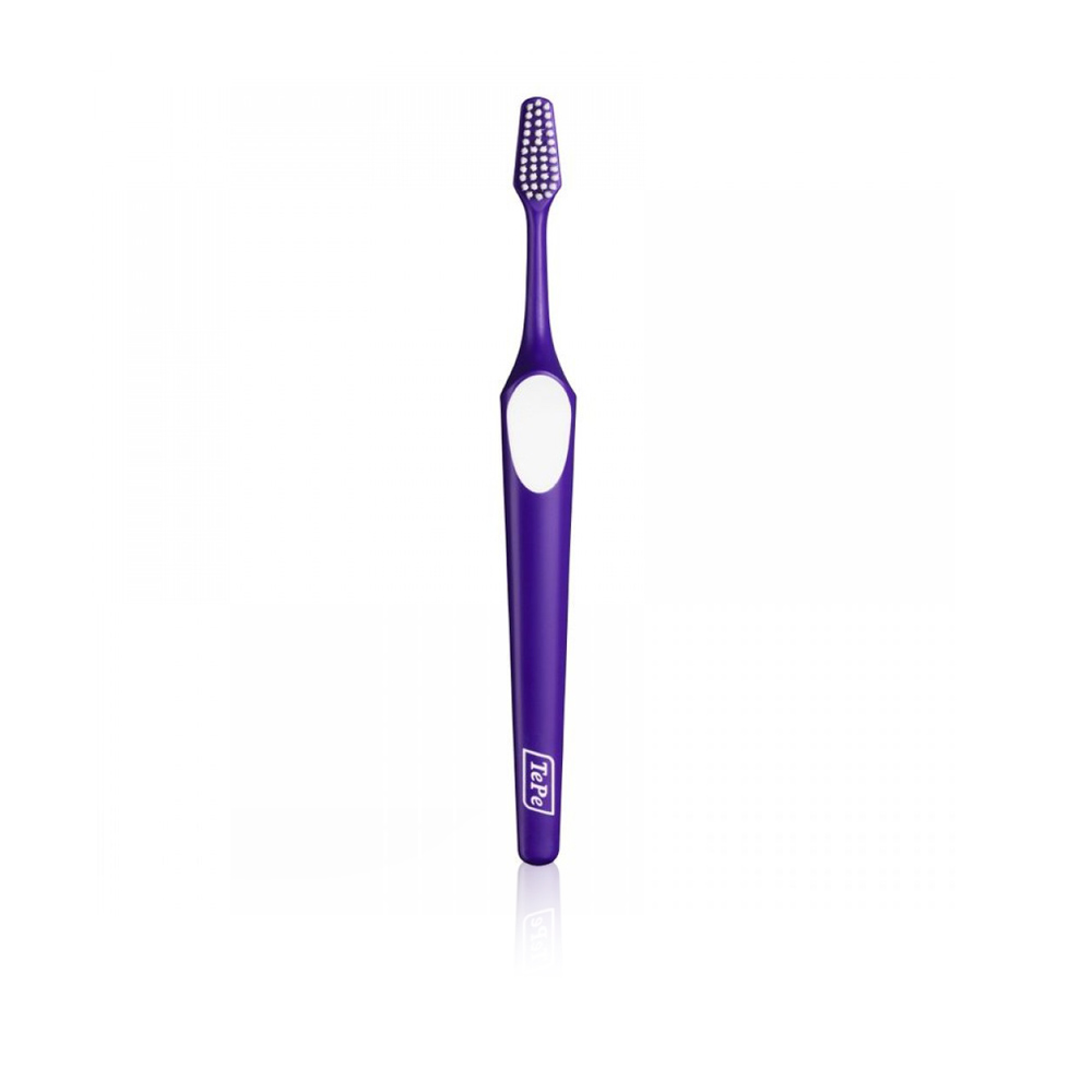 Supreme White Soft Bristle Toothbrush - Purple & White