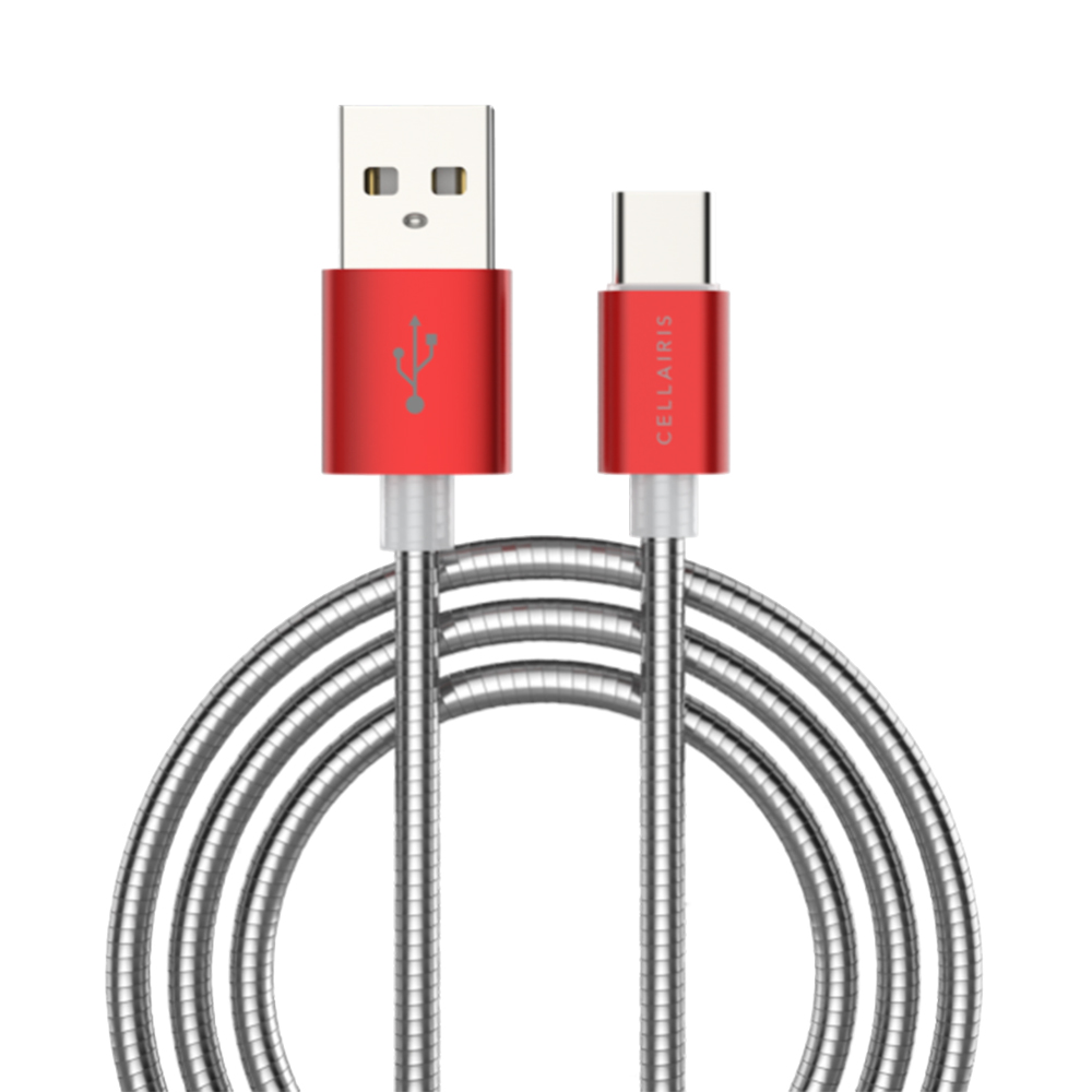 Aluminum Stainless Type-C Cable - Red