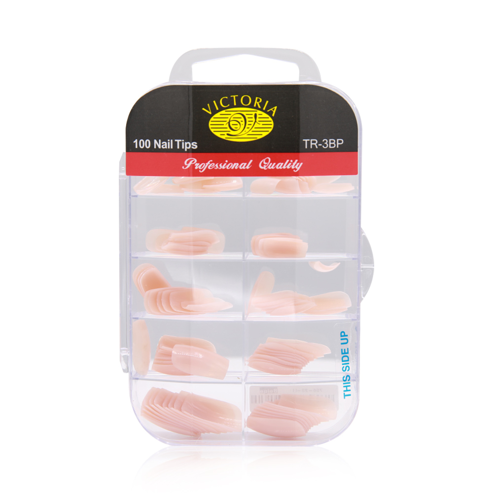 Victoria Artificial Nails - Beige -100 Pcs In Box   