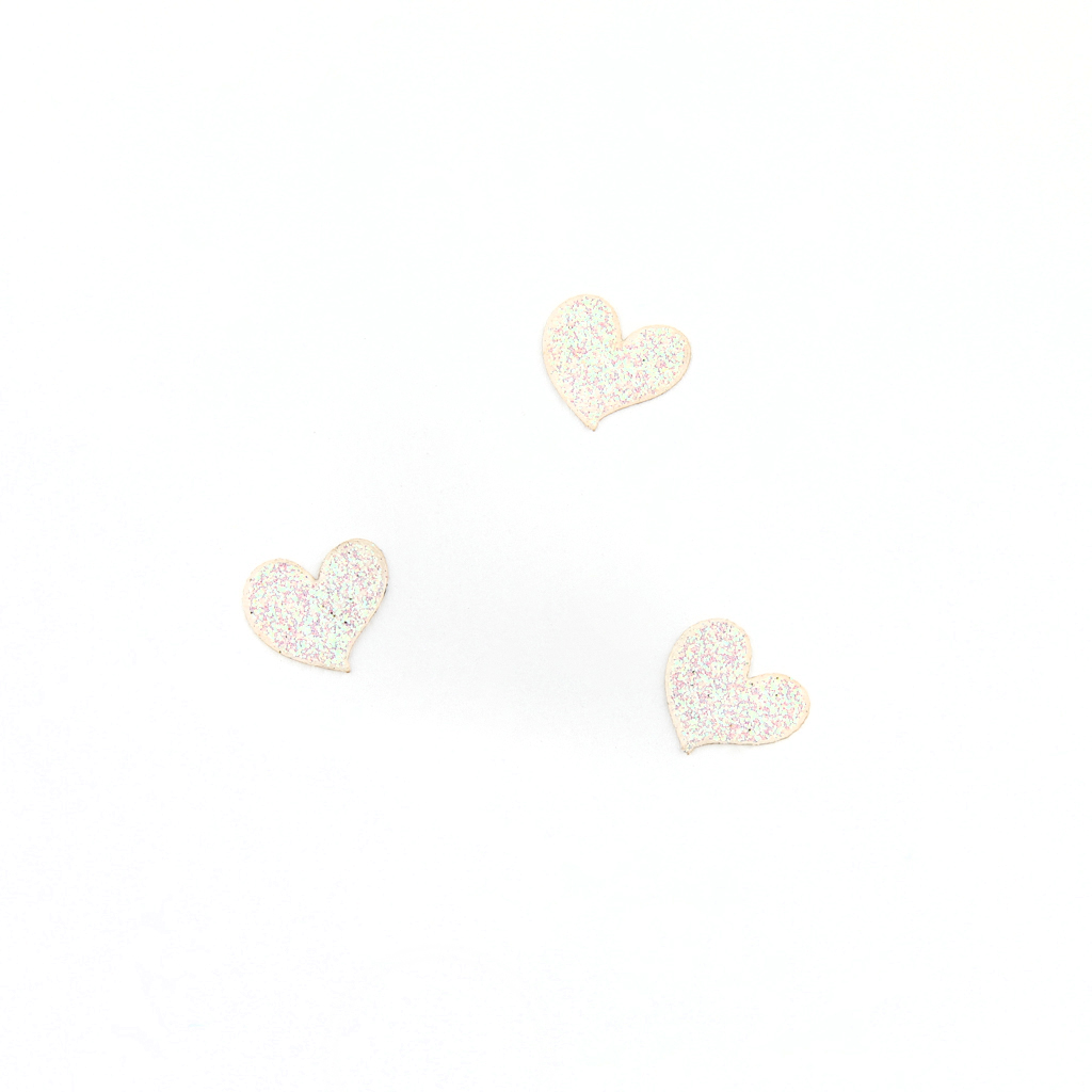 3 Heart Sticker - Gold - Small