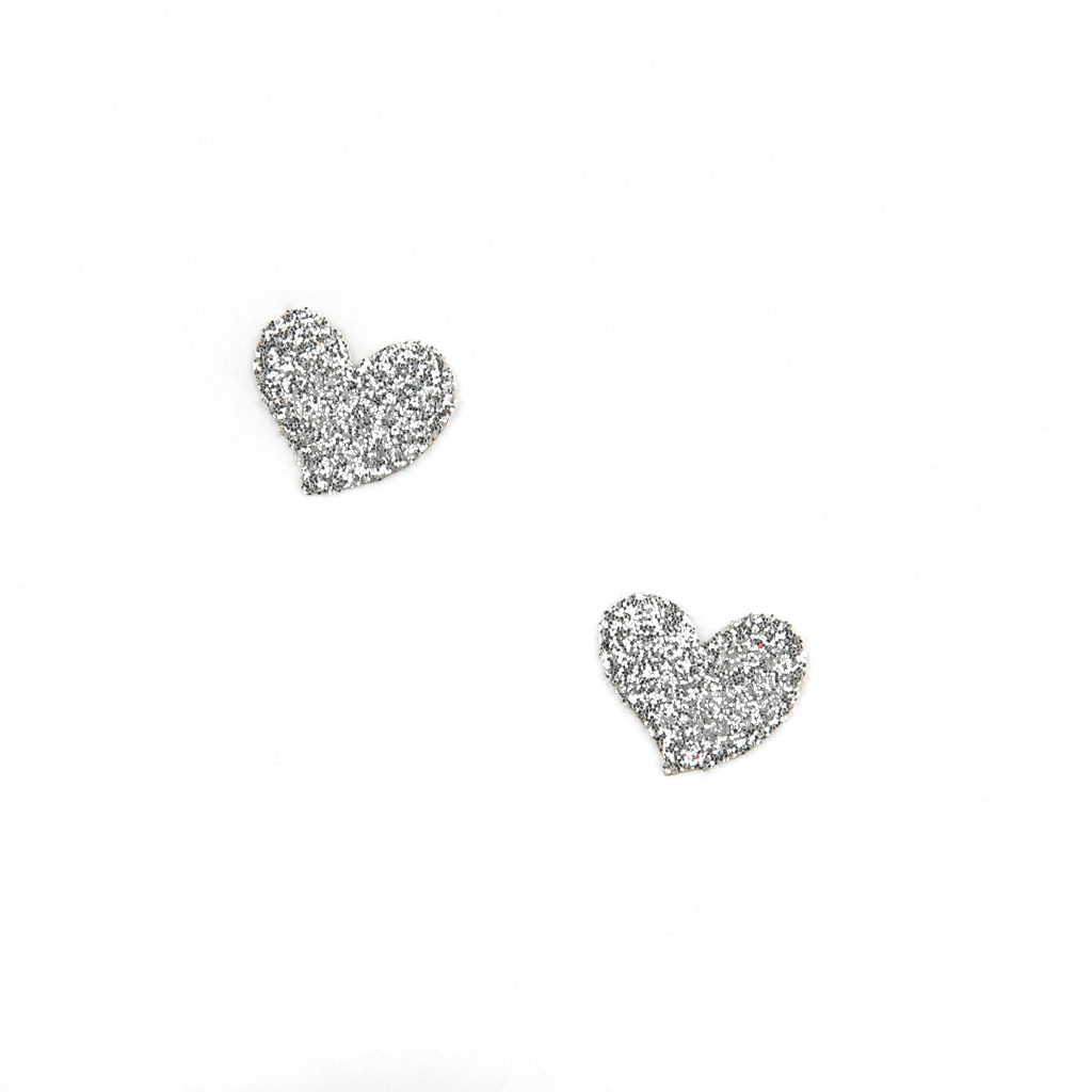 Heart Sticker - Silver - Small