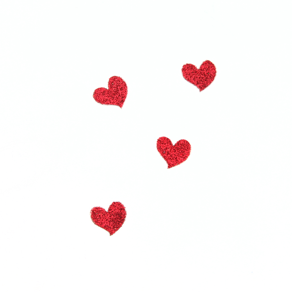 Hearts Sticker - Red - Small