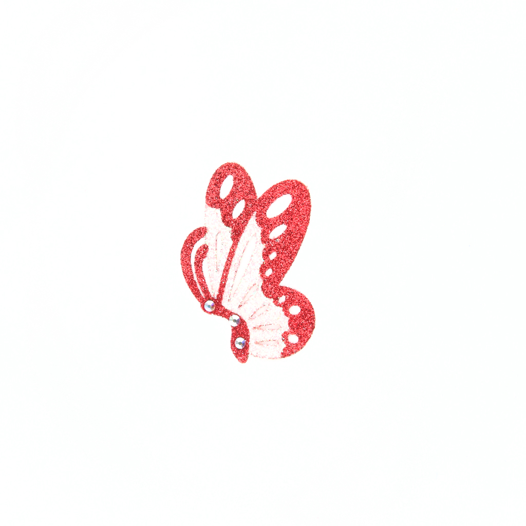 Butterfly Sticker - Red & White - Big