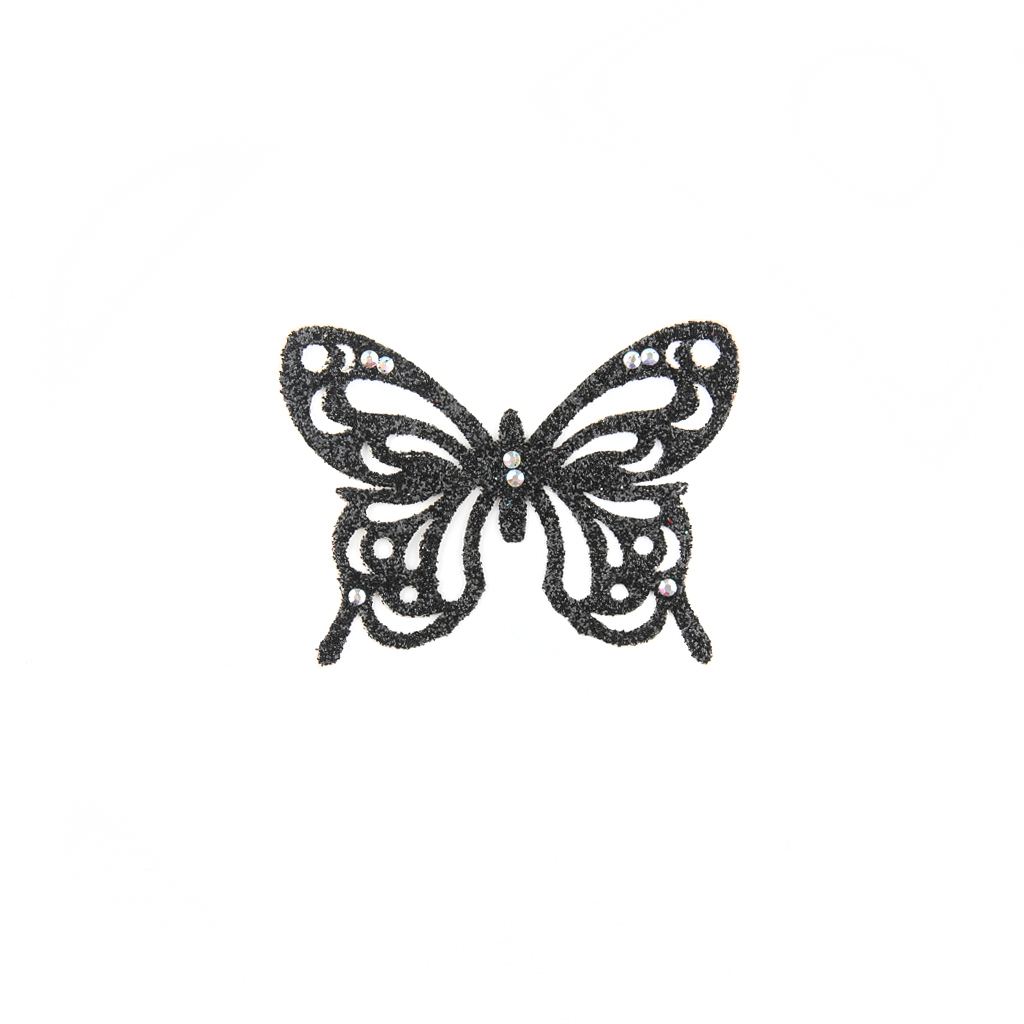 Butterfly Sticker - Shiny Black