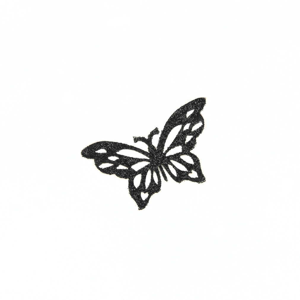 2 Butterfly Sticker - Black