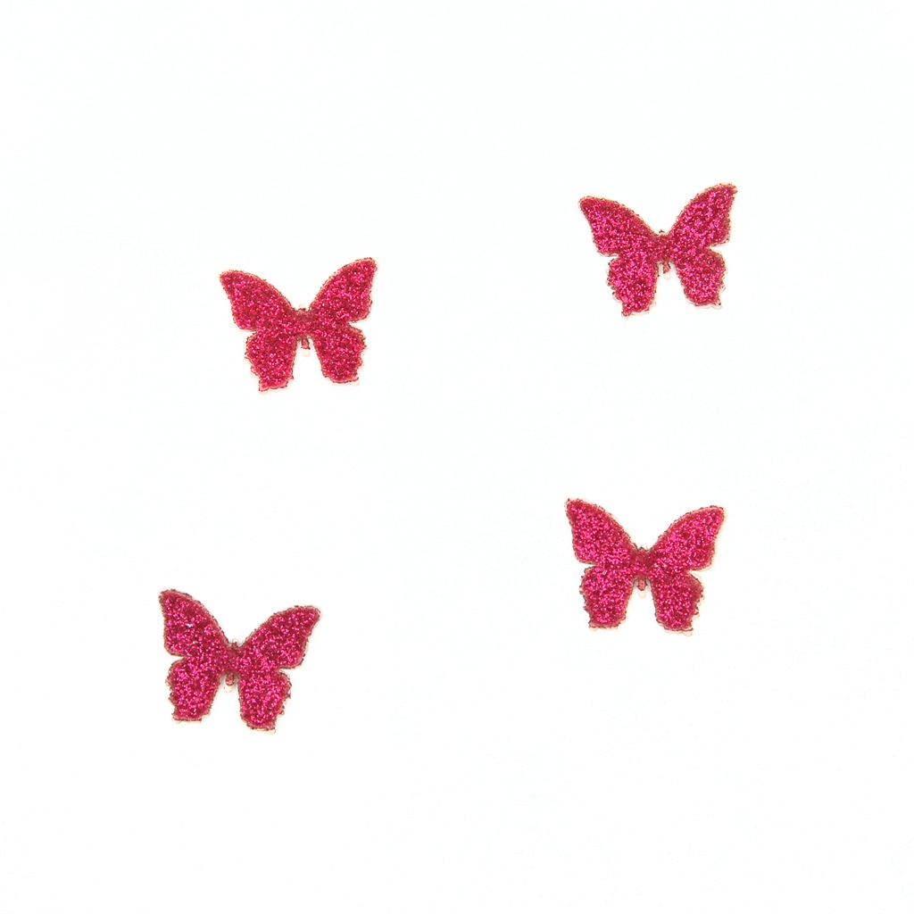 4 Butterfly Sticker - Dark Pink - Small
