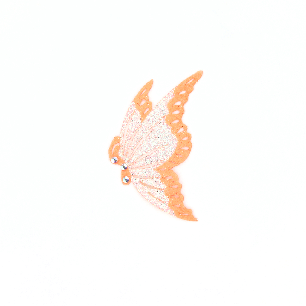 Butterfly Sticker - Orange & White