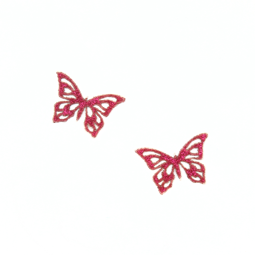 Butterfly Sticker - Pink & Brown - Small