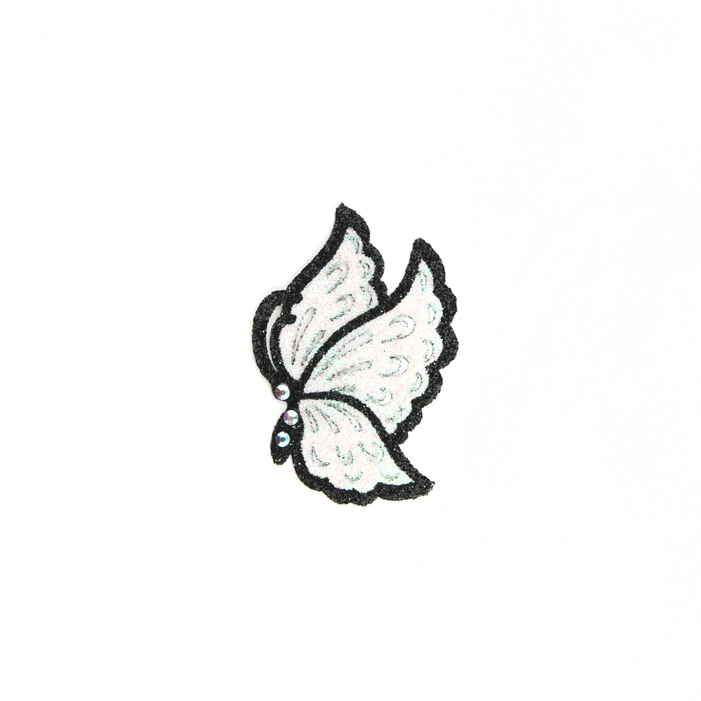 3 Wings Butterfly Sticker - Black & White