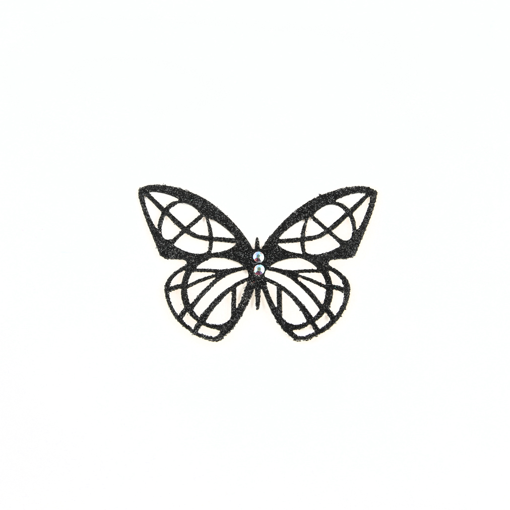 Butterfly Sticker - Black Transparent