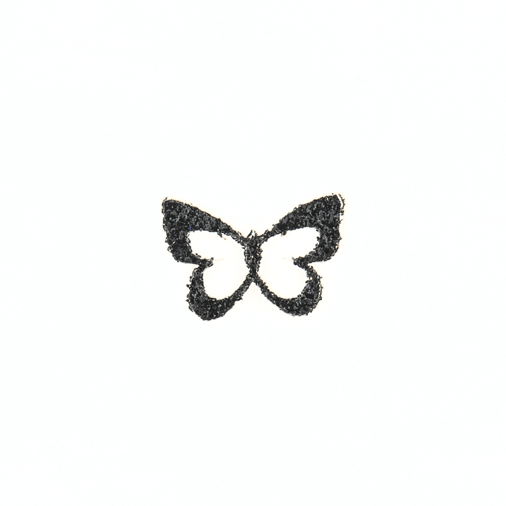 Butterfly Sticker - Black - Small
