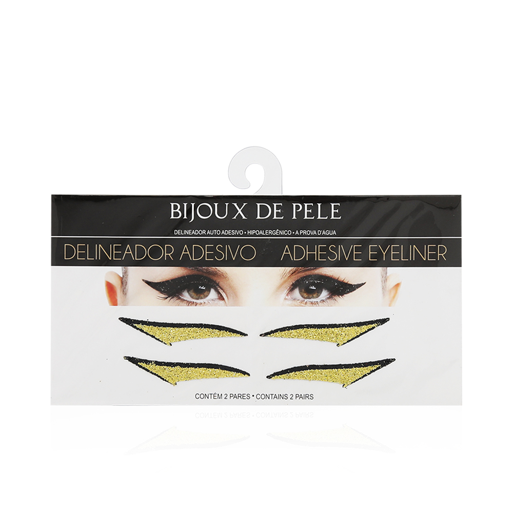 Eyeliner Sticker - Golden With Thin Black Border