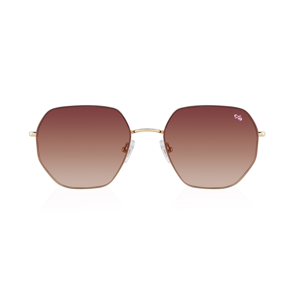 Oculos Love Golden Sunglasses