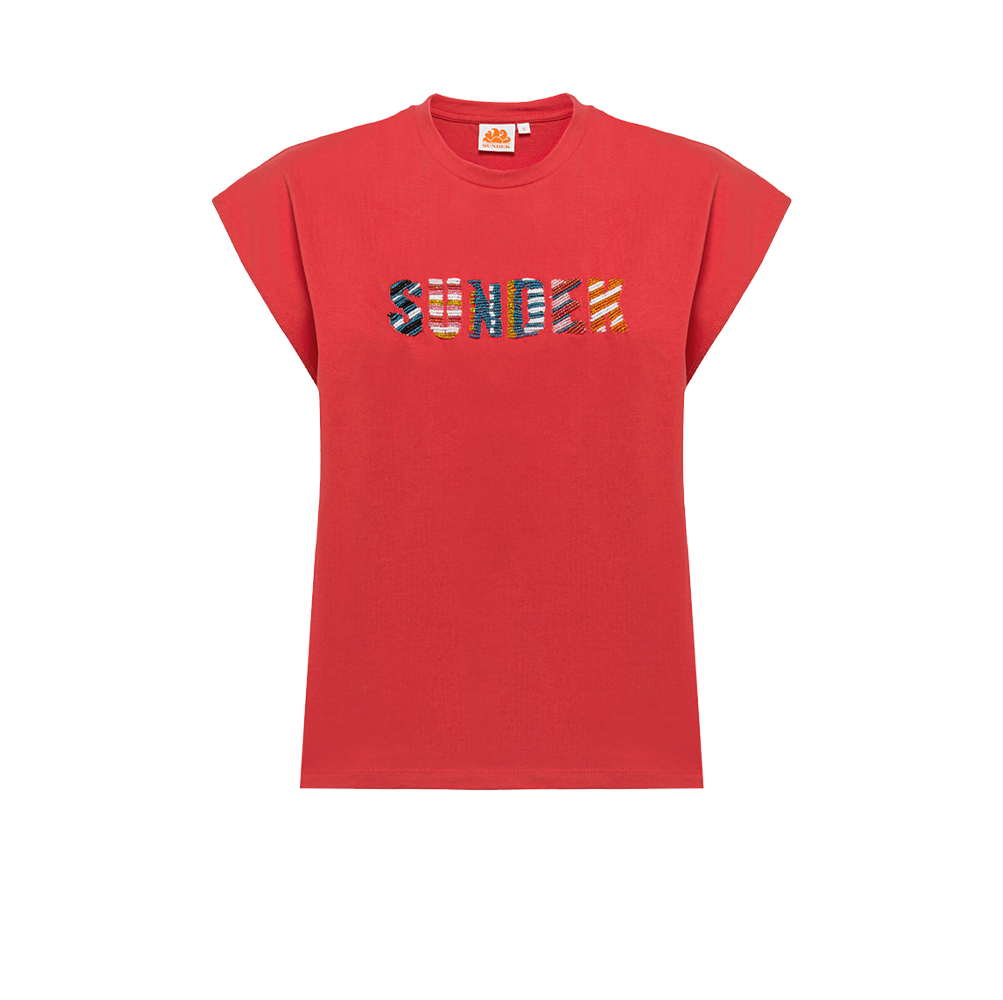 Harper Round Neck T-shirt - Red