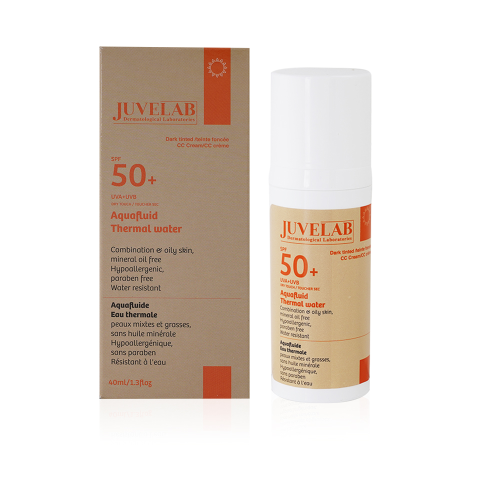 Aquafluid Thermal Water CC Cream With SPF50+ - Dark Tinted - 40 ml