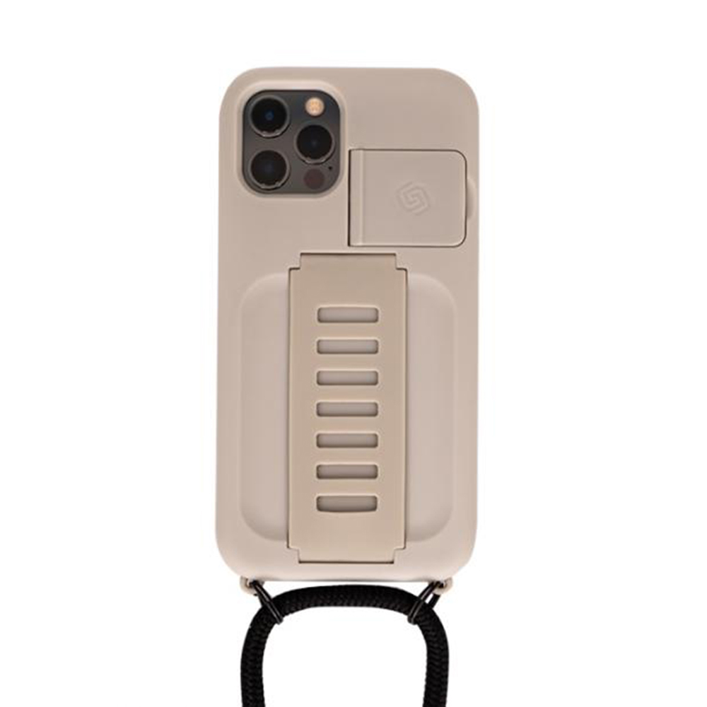 Boost Necklace with Kickstand iPhone 12/12 Pro - Matte Silver