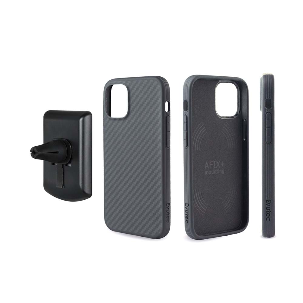 AER Case For iPhone 12 Mini With AFIX Mount - Karbon   